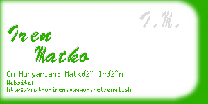 iren matko business card